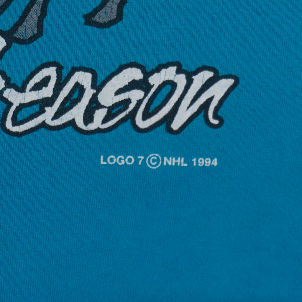 NHL (Competitor) - San Jose Sharks Playoff Season T-Shirt 1994 X-Large Vintage Retro Hockey