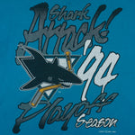 NHL (Competitor) - San Jose Sharks Playoff Season T-Shirt 1994 X-Large Vintage Retro Hockey