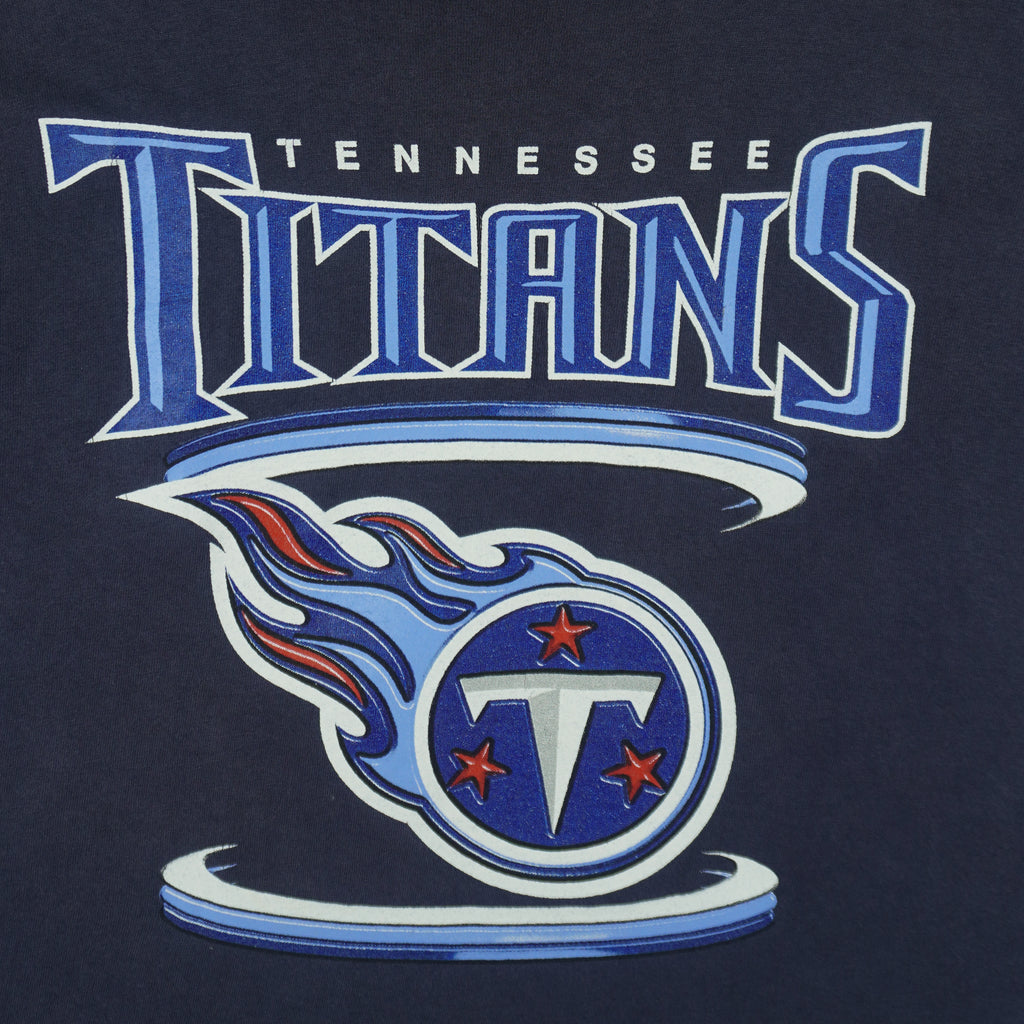 NFL (Concept) - Tennessee Titans Big Logo T-Shirt 1990s X-Large Vintage Retro Football