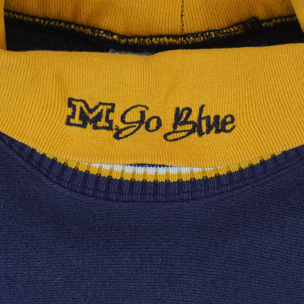 NCAA (The Game) - Michigan Wolverines Turtleneck Sweatshirt 1990s Large Vintage Retro