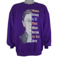 Vintage - Ruth Bader Ginsburg Quote Crew Neck Sweatshirt 1990s X-Large Vintage Retro