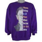 Vintage - Ruth Bader Ginsburg Quote Crew Neck Sweatshirt 1990s X-Large Vintage Retro