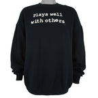 Vintage (Fruit Of The Loom) - Plays Well With Others Crew Neck Sweatshirt 1990s XX-Large Vintage Retro