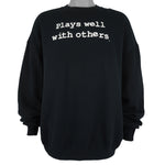 Vintage (Fruit Of The Loom) - Plays Well With Others Crew Neck Sweatshirt 1990s XX-Large Vintage Retro