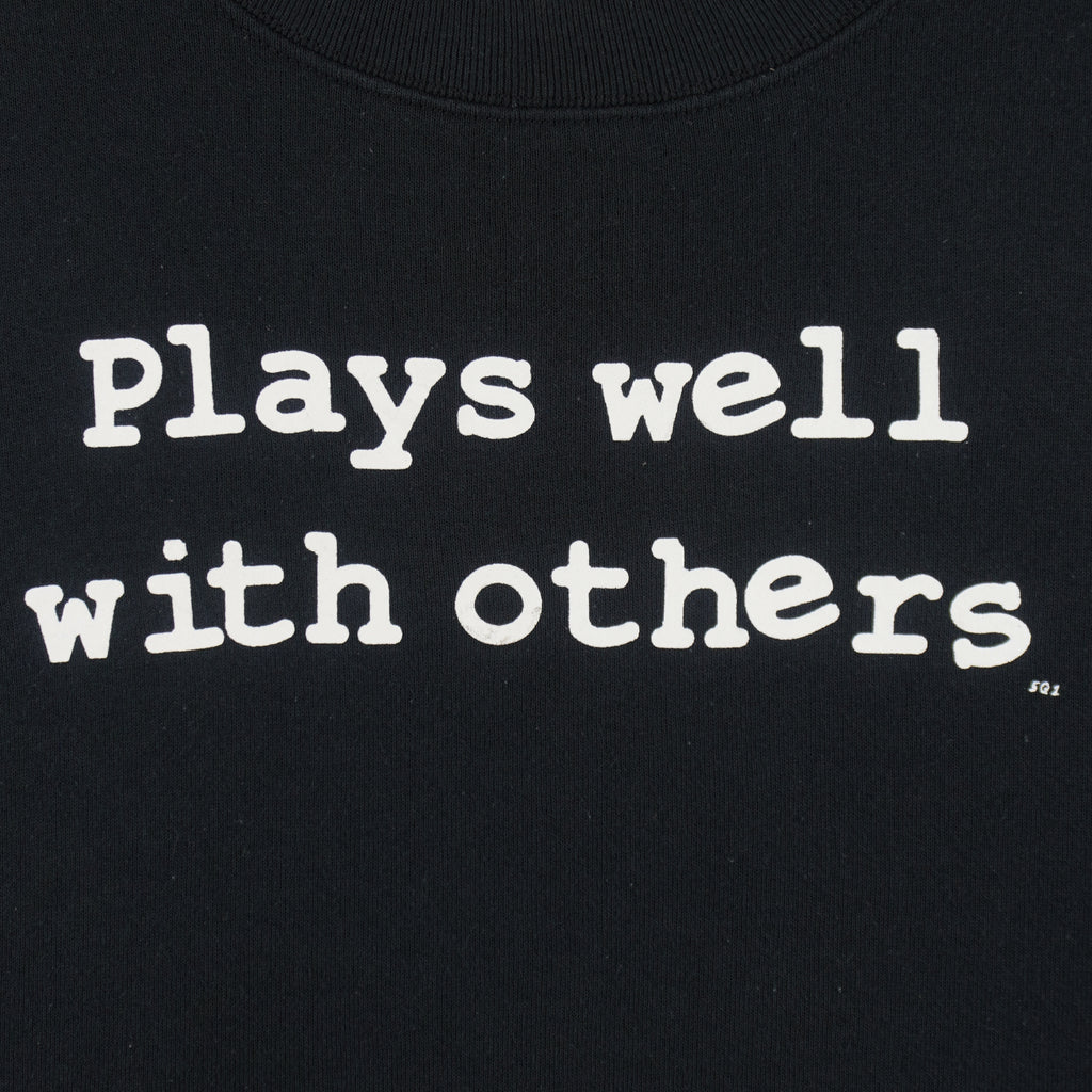 Vintage (Fruit Of The Loom) - Plays Well With Others Crew Neck Sweatshirt 1990s XX-Large Vintage Retro