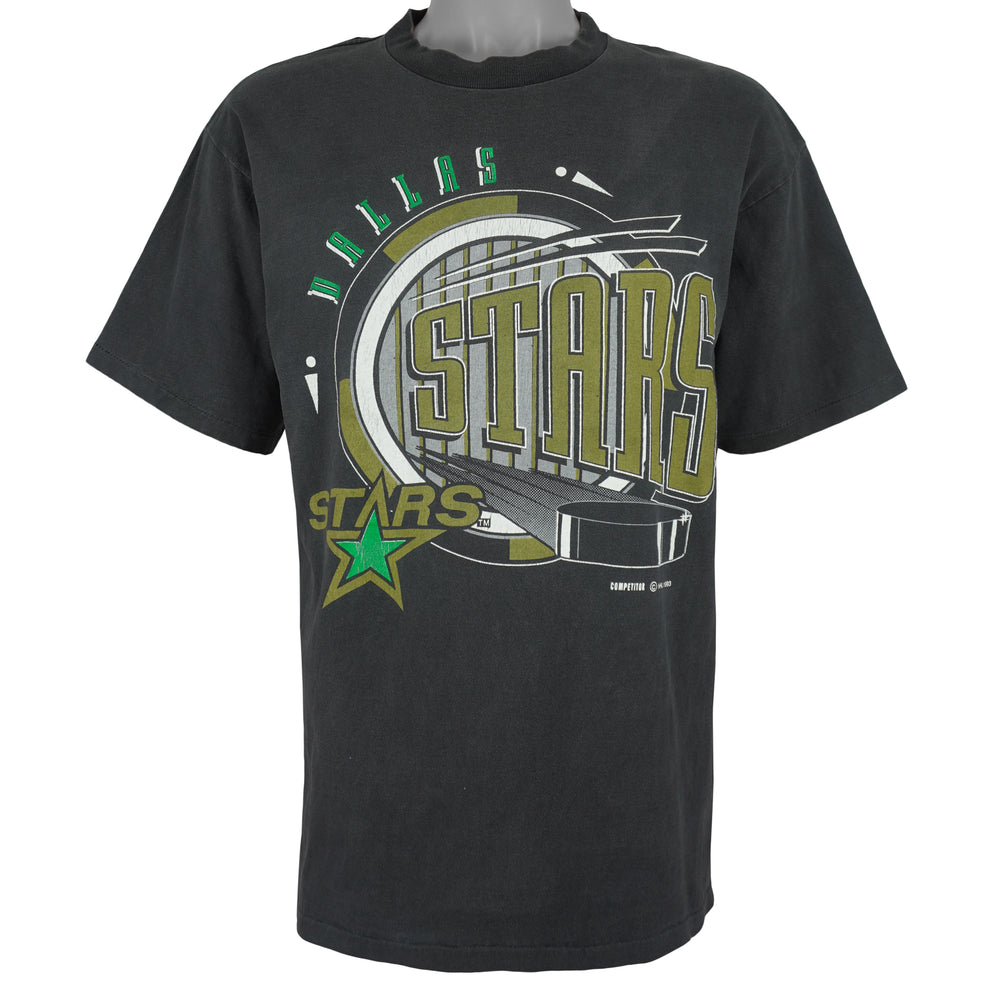 NHL (Competitor) - Dallas Stars Single Stitch T-Shirt 1993 Large Vintage Retro Hockey