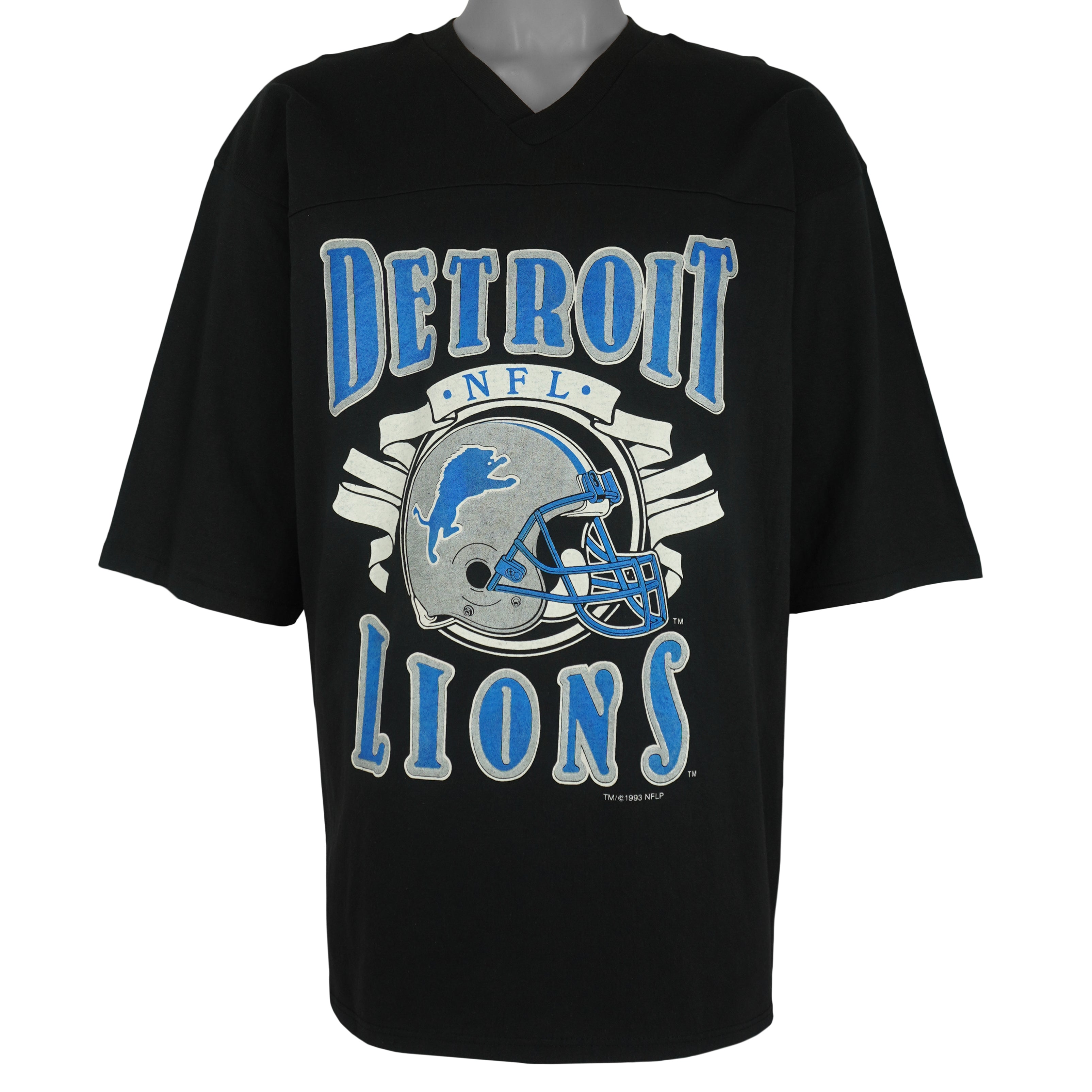 NFL (Competitor) - Detroit Lions Helmet Football Jersey 1993 X-Large Vintage Retro Football