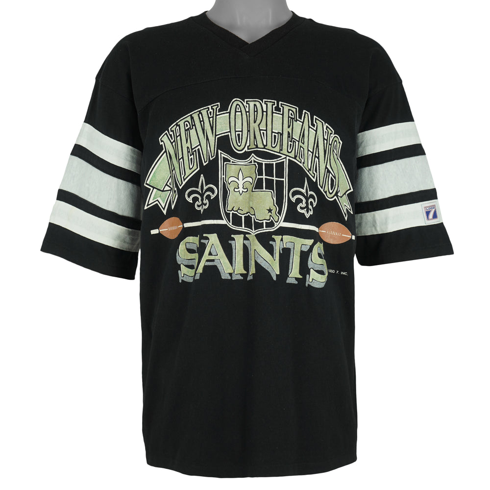NFL (Logo 7) - New Orleans Saints Football Jersey 1990s X-Large Vintage Retro Football