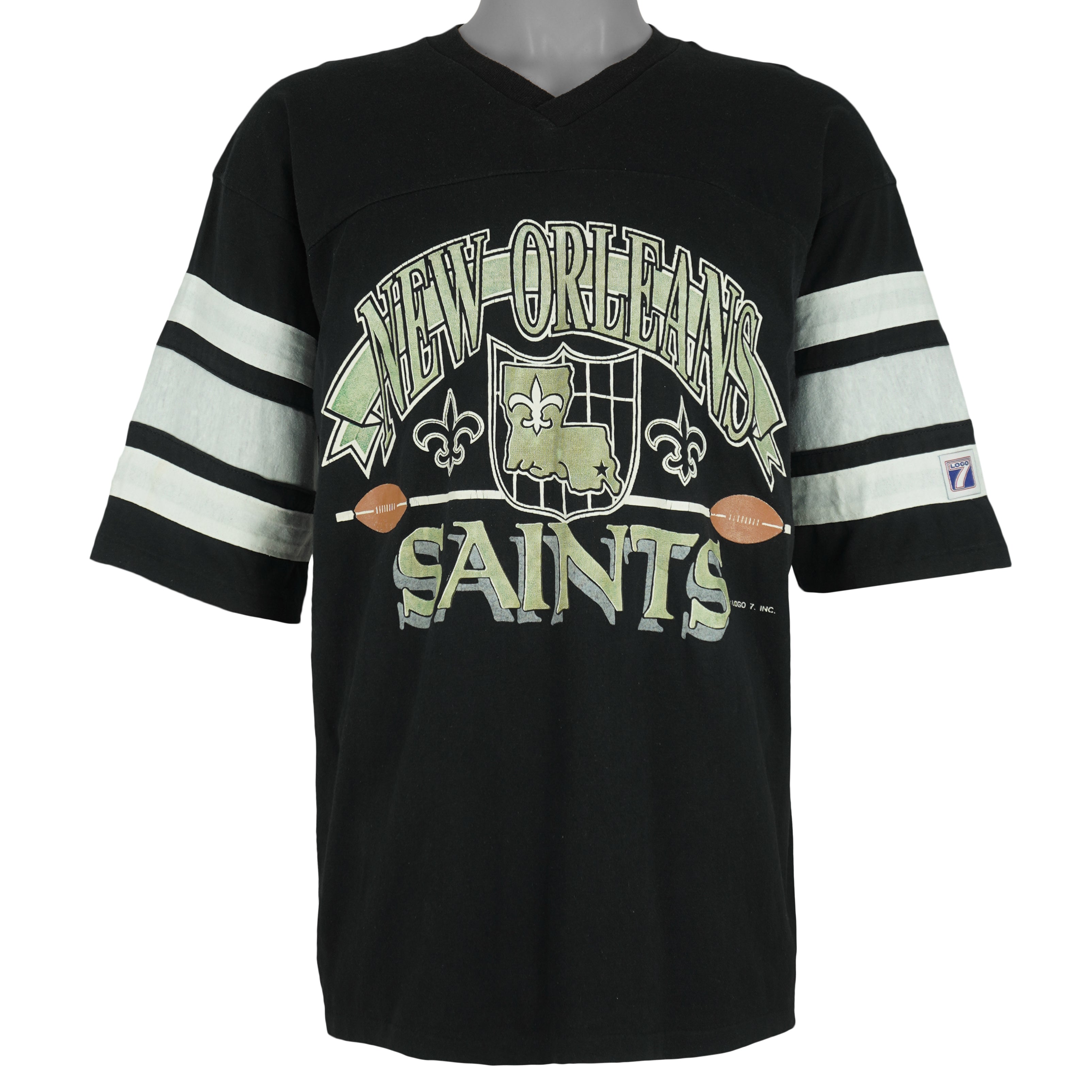 NFL (Logo 7) - New Orleans Saints Football Jersey 1990s X-Large Vintage Retro Football