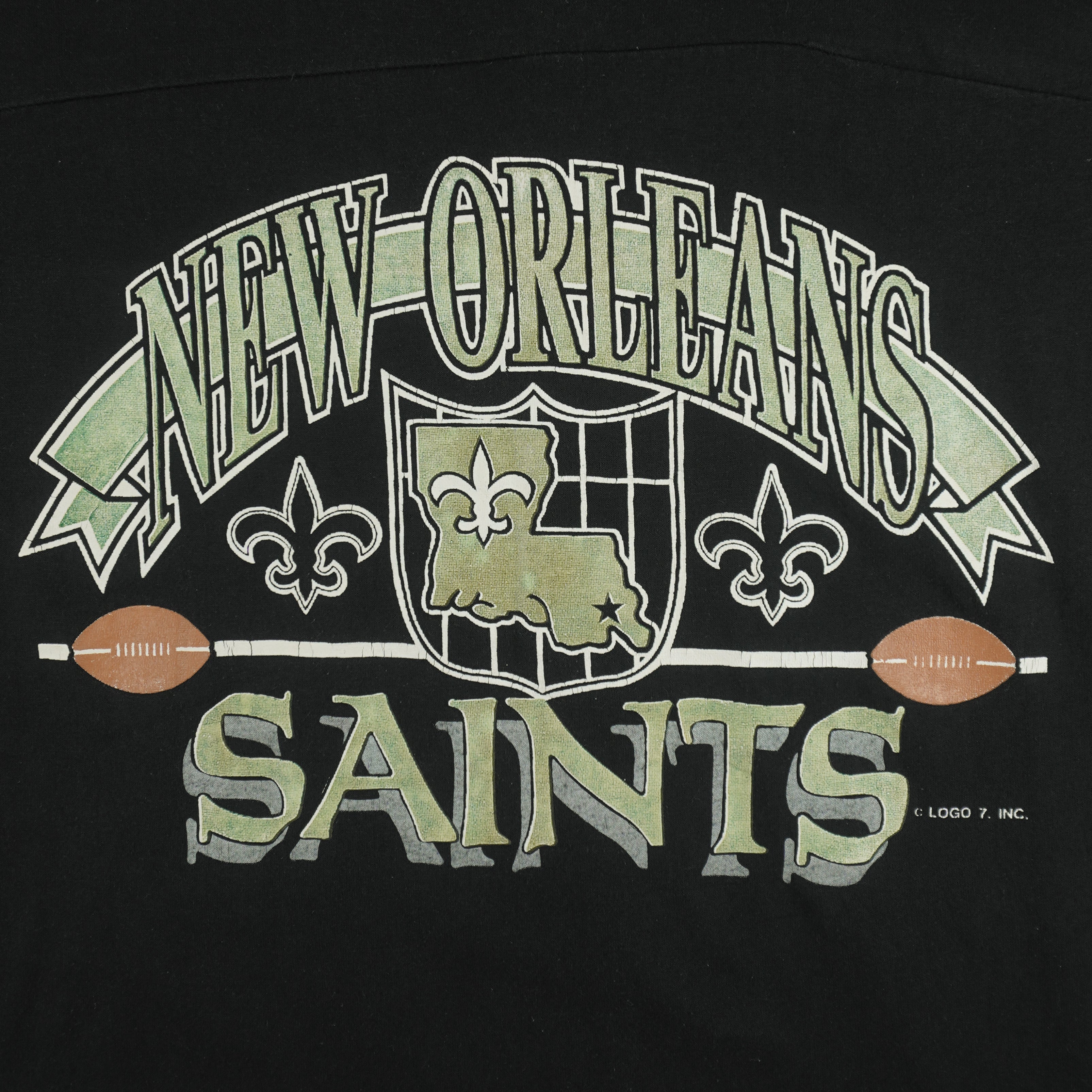 NFL (Logo 7) - New Orleans Saints Football Jersey 1990s X-Large Vintage Retro Football