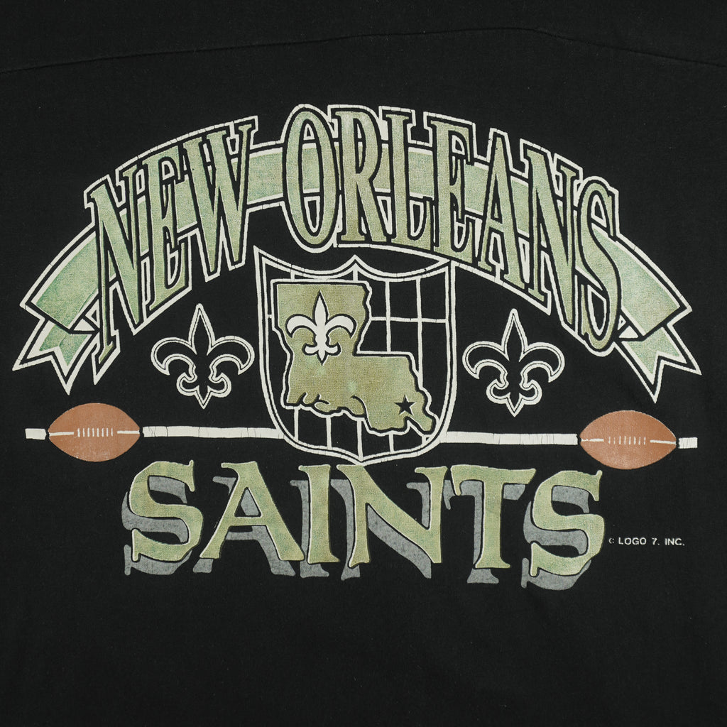 NFL (Logo 7) - New Orleans Saints Football Jersey 1990s X-Large Vintage Retro Football