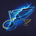 NHL (Lee Sport) - St. Louis Blues Lightning T-Shirt 1990s X-Large Vintage Retro Hockey