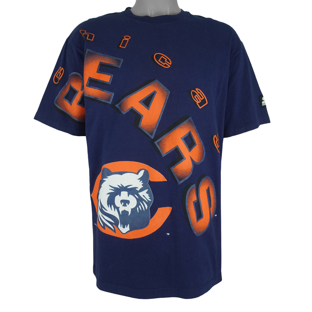 Starter - NFL Chicago Bears Single Stitch T-Shirt 1993 Large Vintage Retro Football