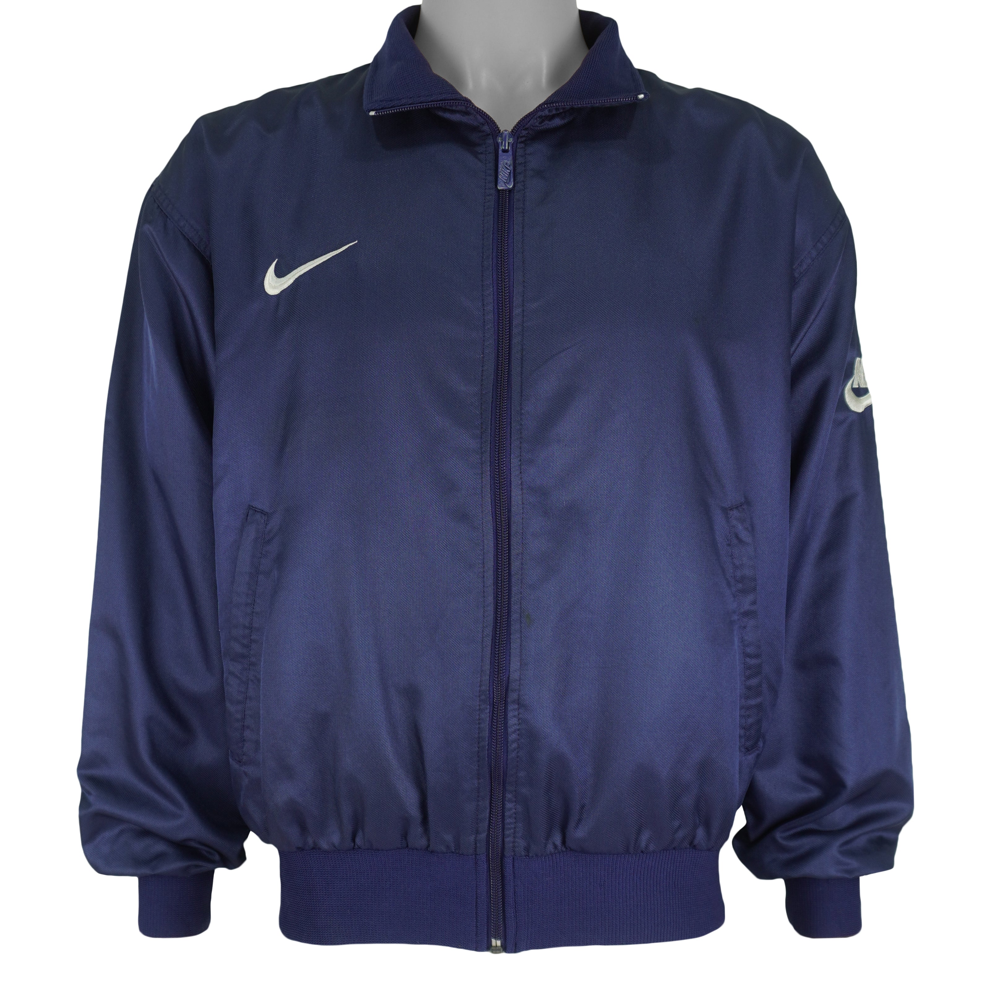 Nike - Blue Bomber Jacket 1990s X-Large Vintage Retro