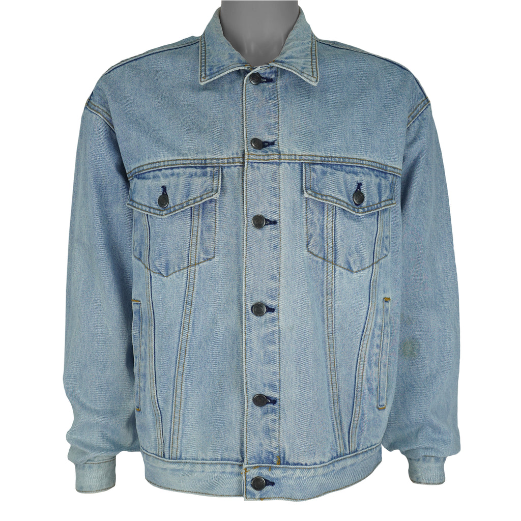 Vintage - Hard Rock Cafe Barcelona Embroidered Denim Jacket 1990s Large Vintage Retro