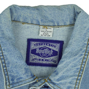 Vintage - Hard Rock Cafe Barcelona Embroidered Denim Jacket 1990s Large Vintage Retro