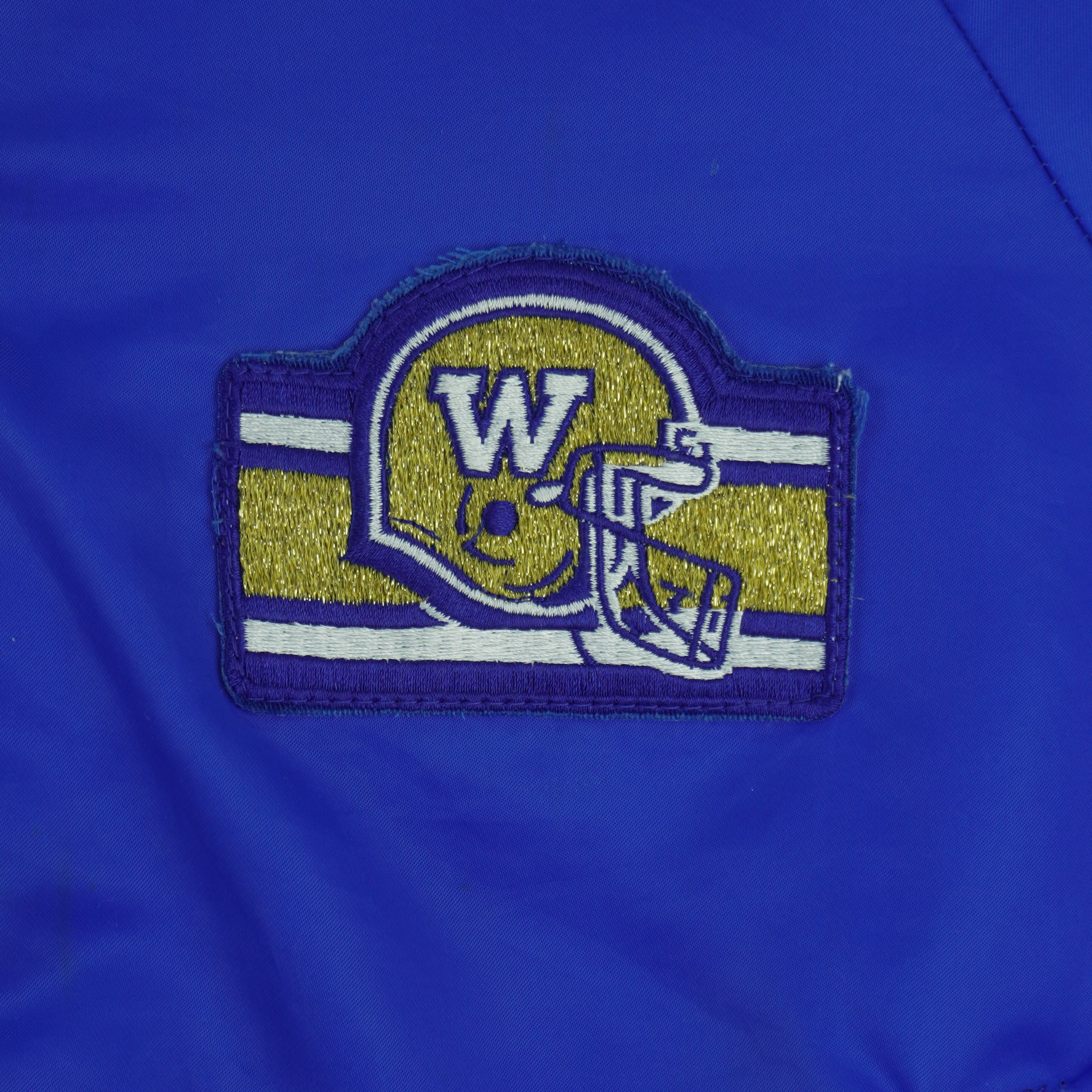 CFL (Debroni's Winnipeg) - Winnipeg Blue Bombers Jacket T-Shirt 1990s Medium Vintage Retro Football