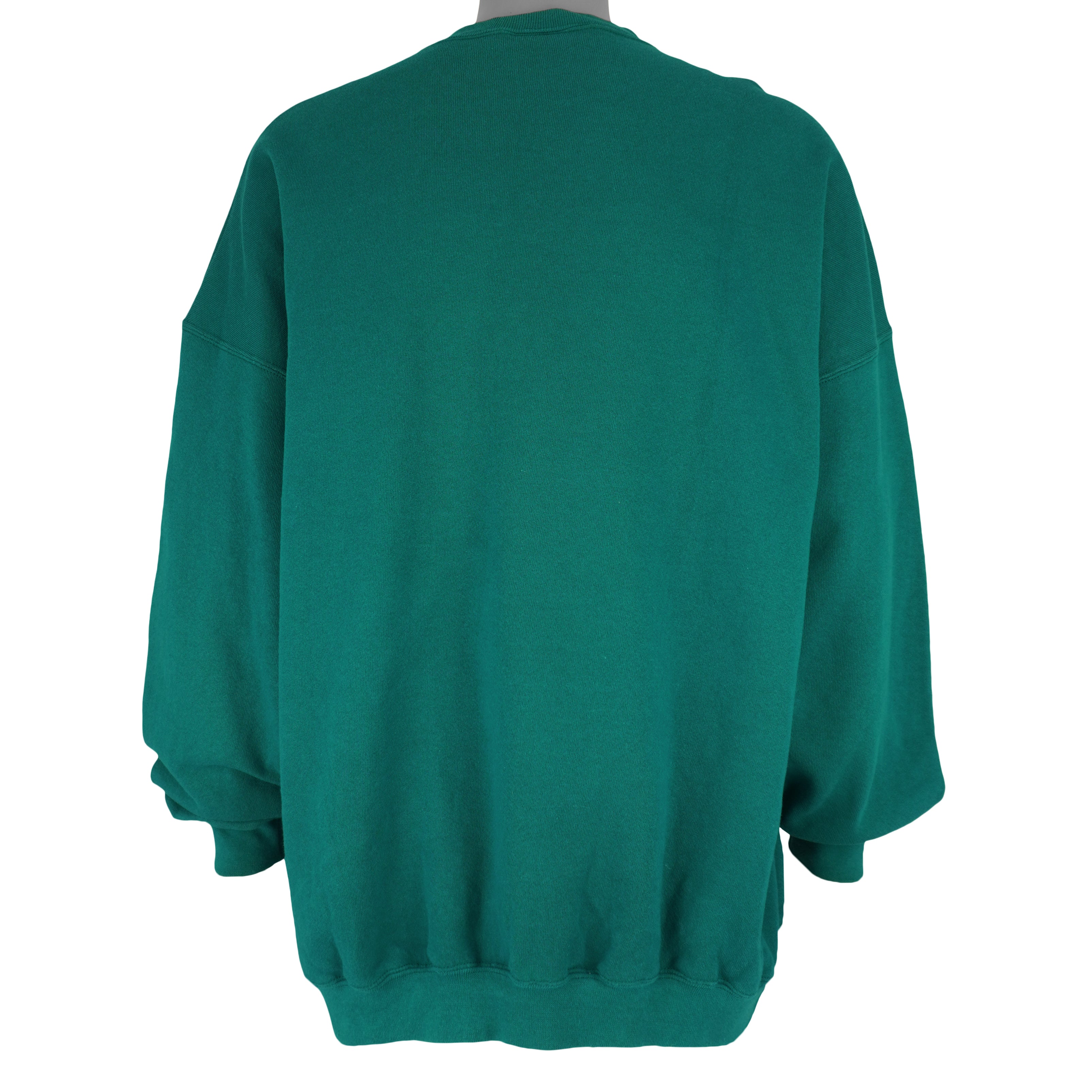 Vintage (Logo Athletic) - Green New York Spell-Out Sweatshirt 1990s X-Large Vintage Retro