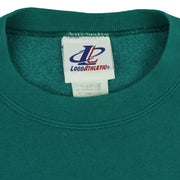 Vintage (Logo Athletic) - Green New York Spell-Out Sweatshirt 1990s X-Large Vintage Retro