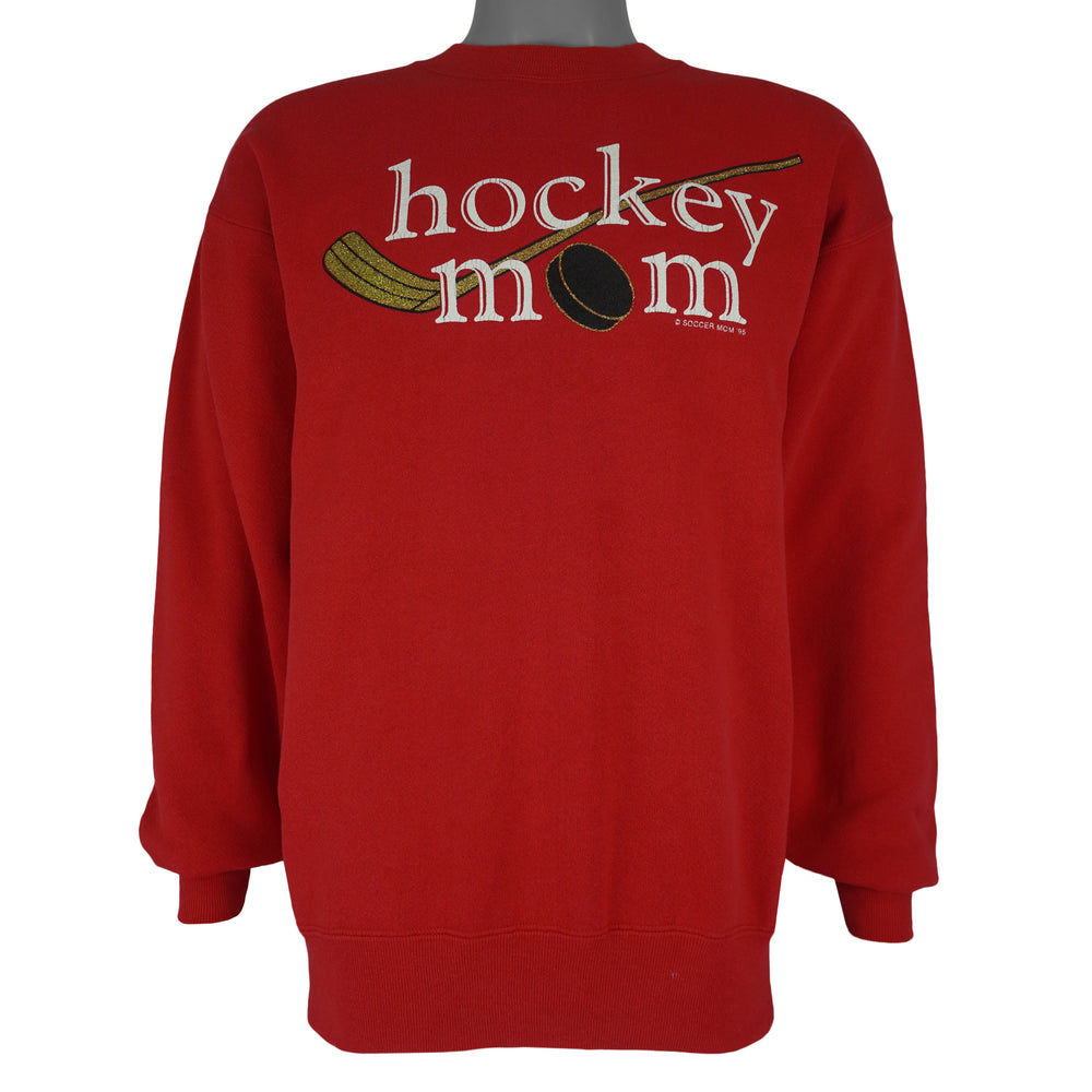 Vintage (Sidelines) - Hockey Mom Crew Neck Sweatshirt 1995 Large Vintage Retro