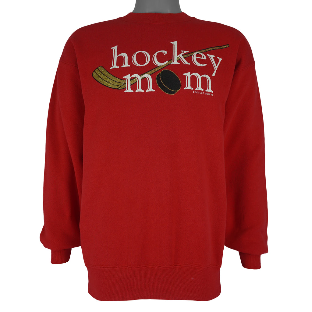 Vintage (Sidelines) - Hockey Mom Crew Neck Sweatshirt 1995 Large Vintage Retro