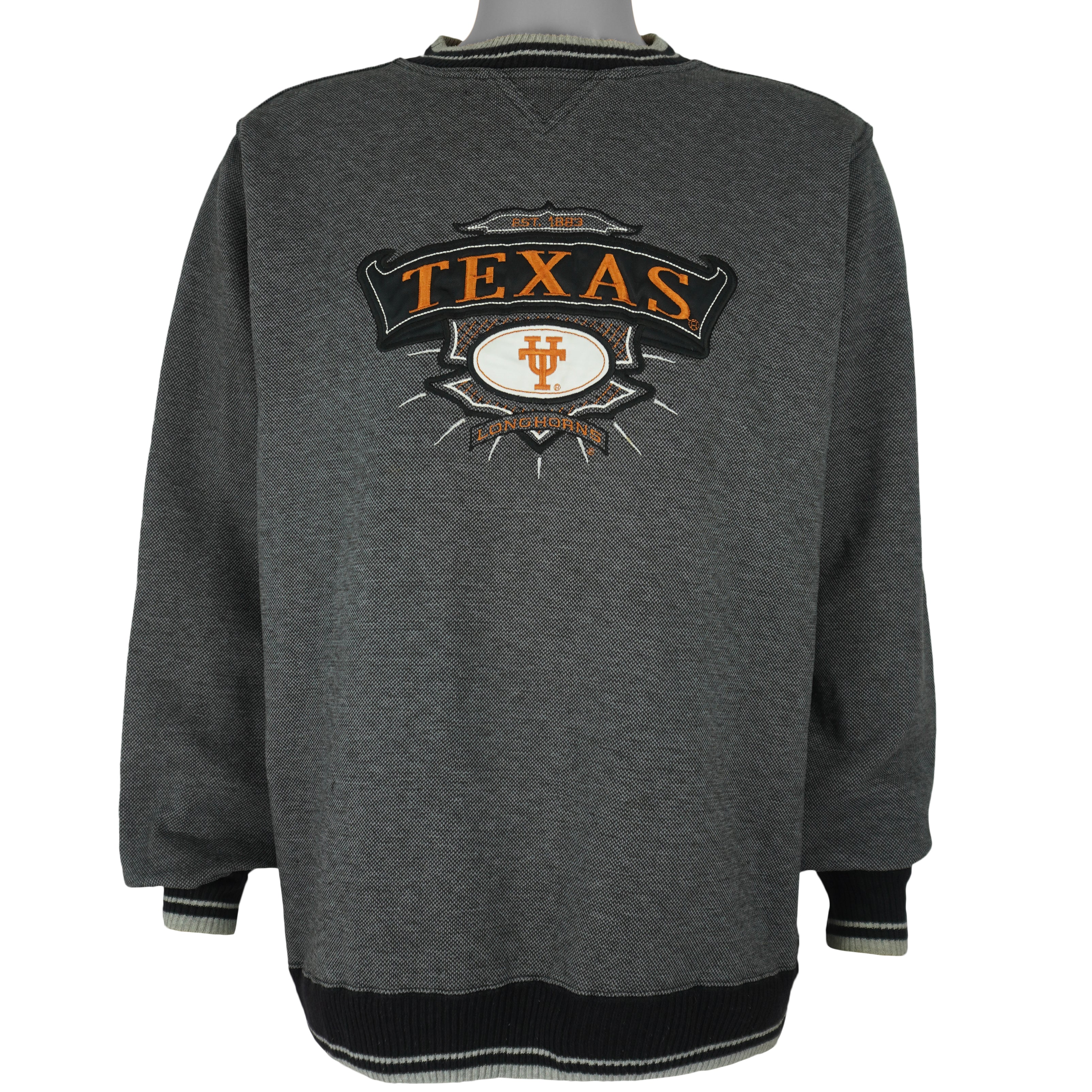 NCAA - Texas Longhorns Embroidered Crew Neck Sweatshirt 1990s Large Vintage Retro