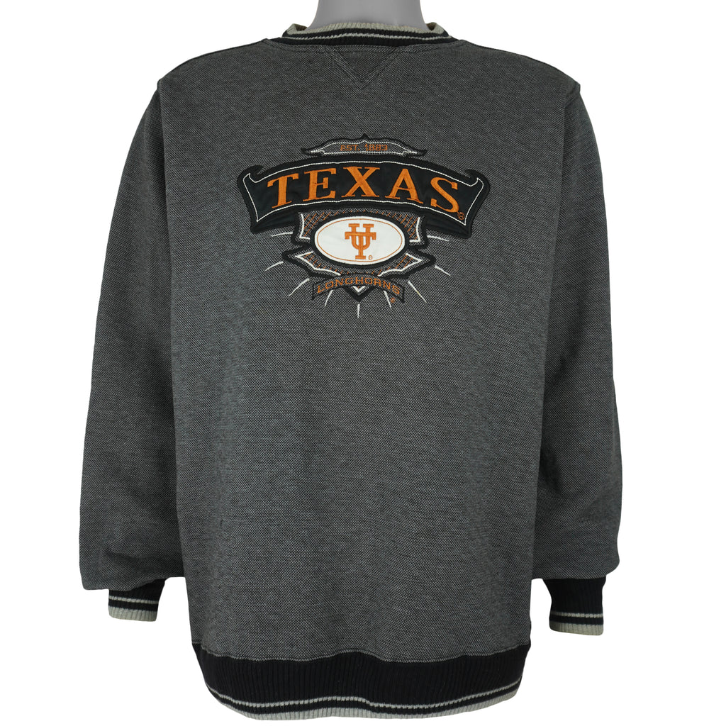 NCAA - Texas Longhorns Embroidered Crew Neck Sweatshirt 1990s Large Vintage Retro