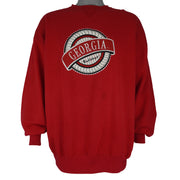 NCAA (Midwest) - Georgia Bulldogs Embroidered Crew Neck Sweatshirt 1990s X-Large Vintage Retro