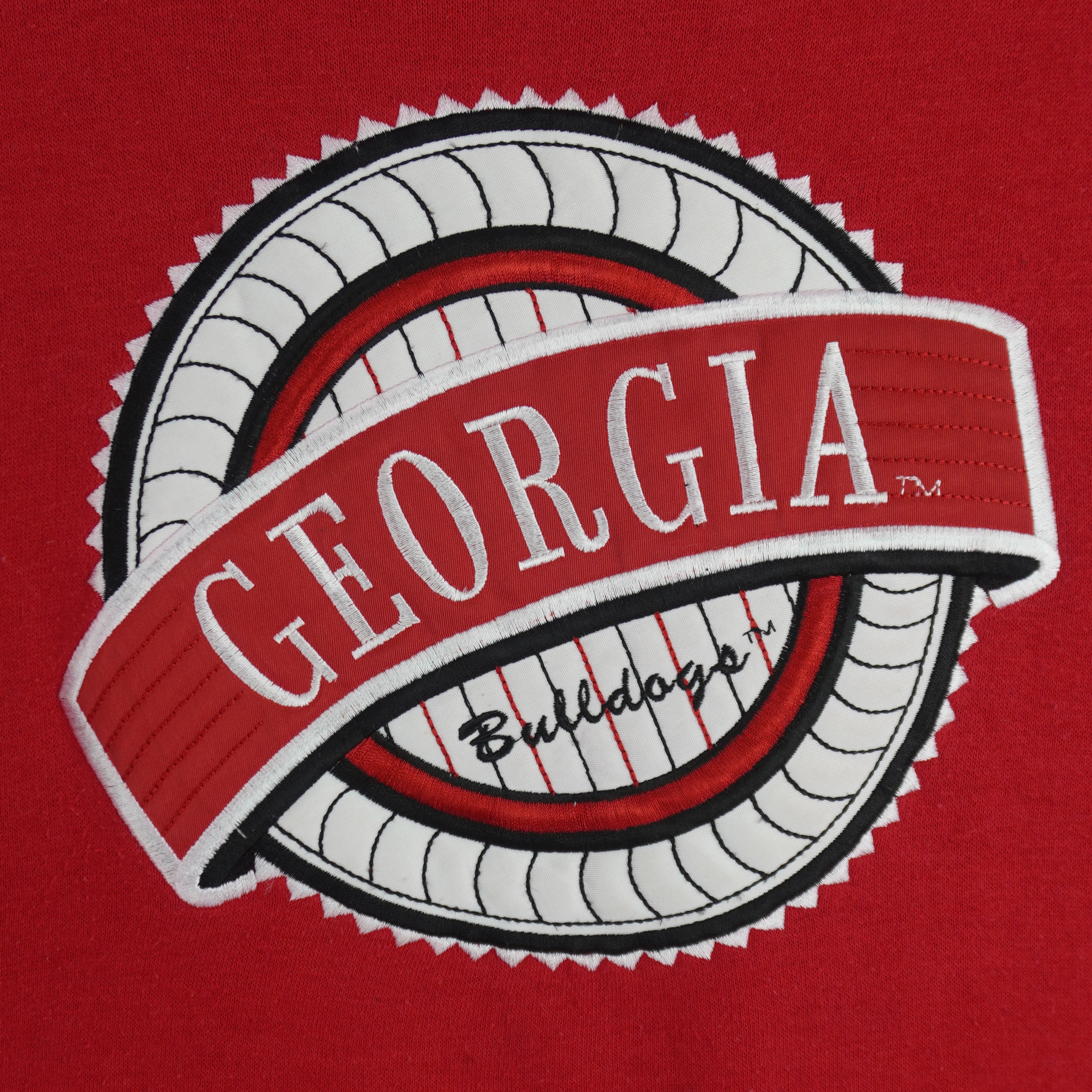NCAA (Midwest) - Georgia Bulldogs Embroidered Crew Neck Sweatshirt 1990s X-Large Vintage Retro