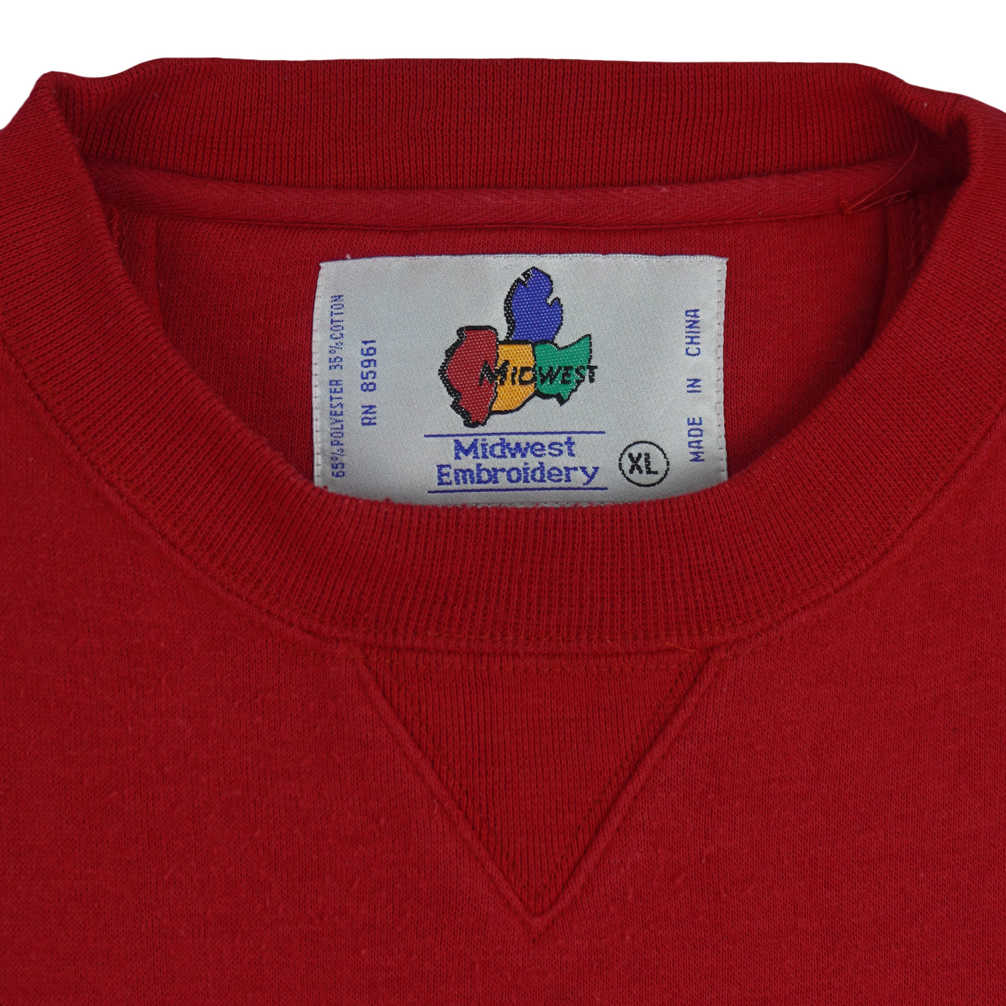 NCAA (Midwest) - Georgia Bulldogs Embroidered Crew Neck Sweatshirt 1990s X-Large Vintage Retro