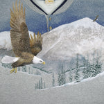 Vintage (Artisans) - Snow Hawk Scenery All Over Print Sweatshirt 1990s X-Large Vintage Retro