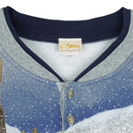 Vintage (Artisans) - Snow Hawk Scenery All Over Print Sweatshirt 1990s X-Large Vintage Retro