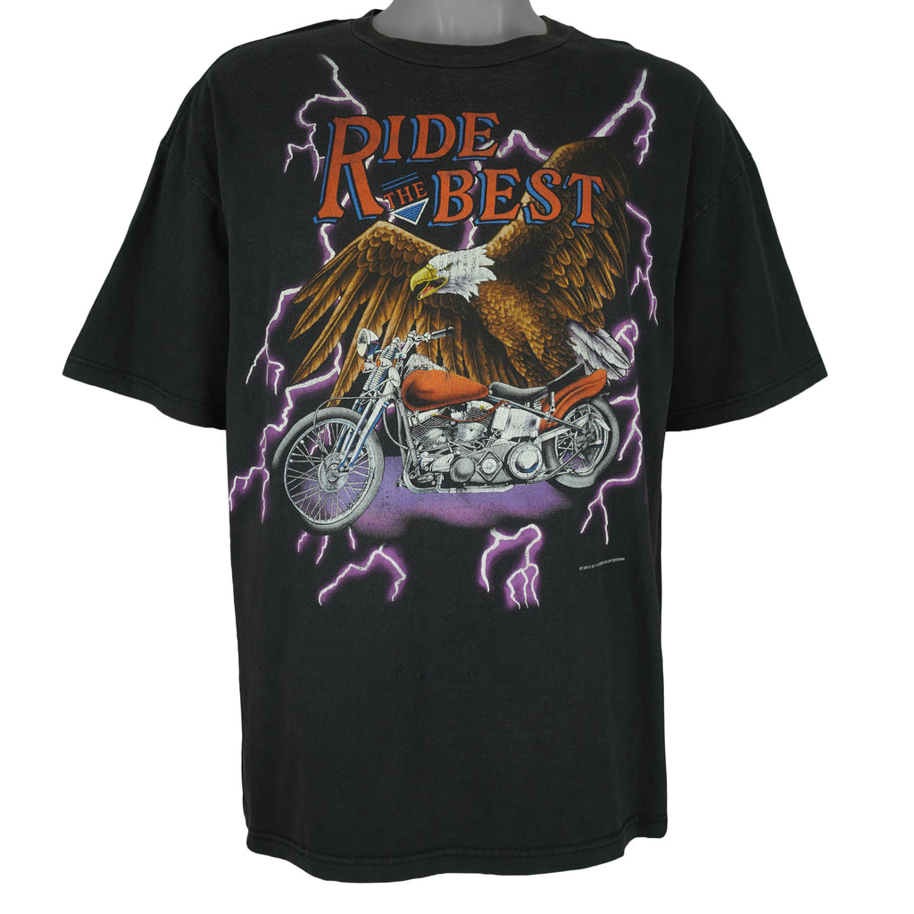 Vintage - USA Thunder Ride The Best Lightning T-Shirt 1990s Large Vintage Retro