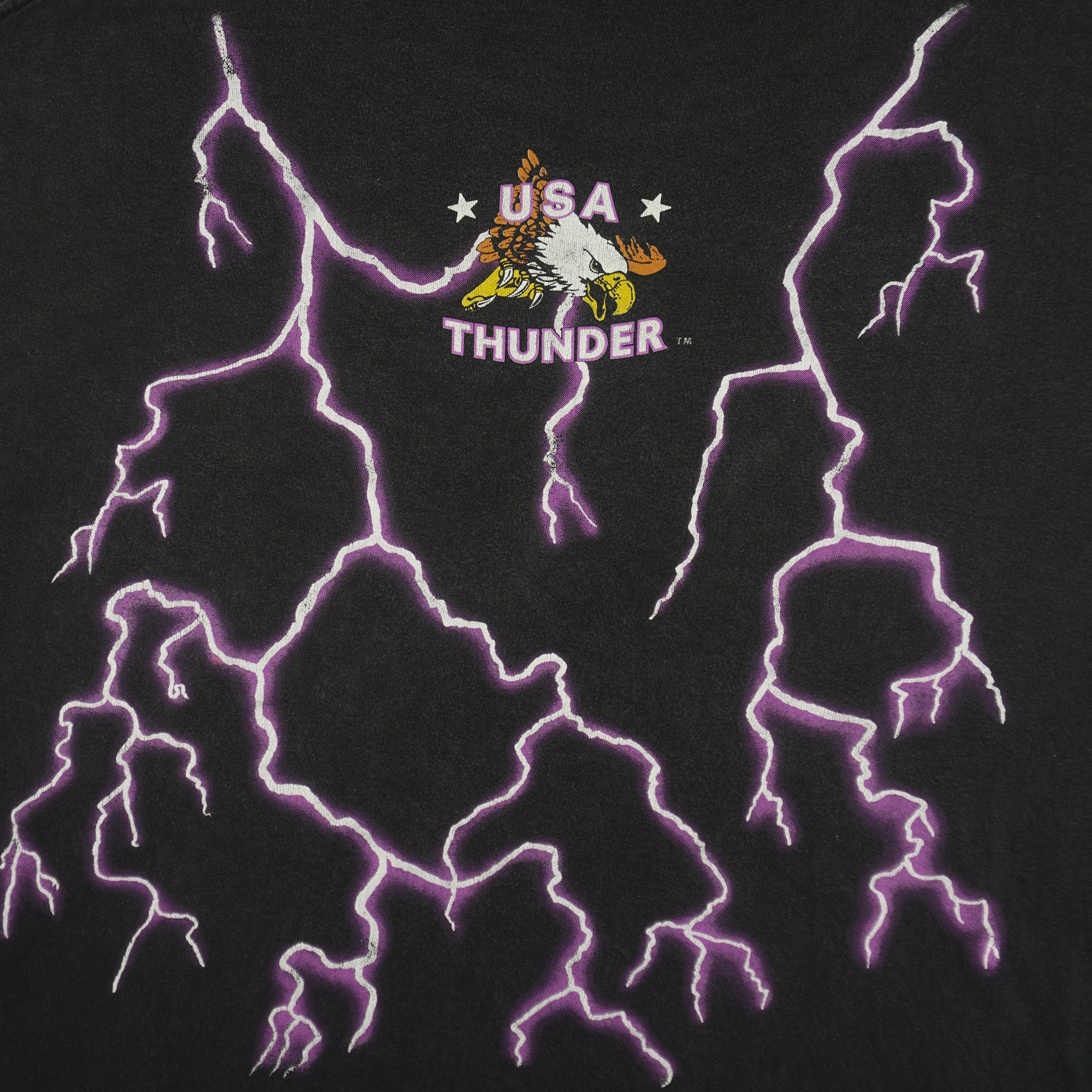 Vintage - USA Thunder Ride The Best Lightning T-Shirt 1990s Large Vintage Retro