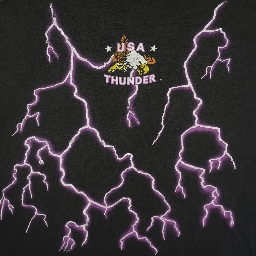 Vintage - USA Thunder Ride The Best Lightning T-Shirt 1990s Large Vintage Retro