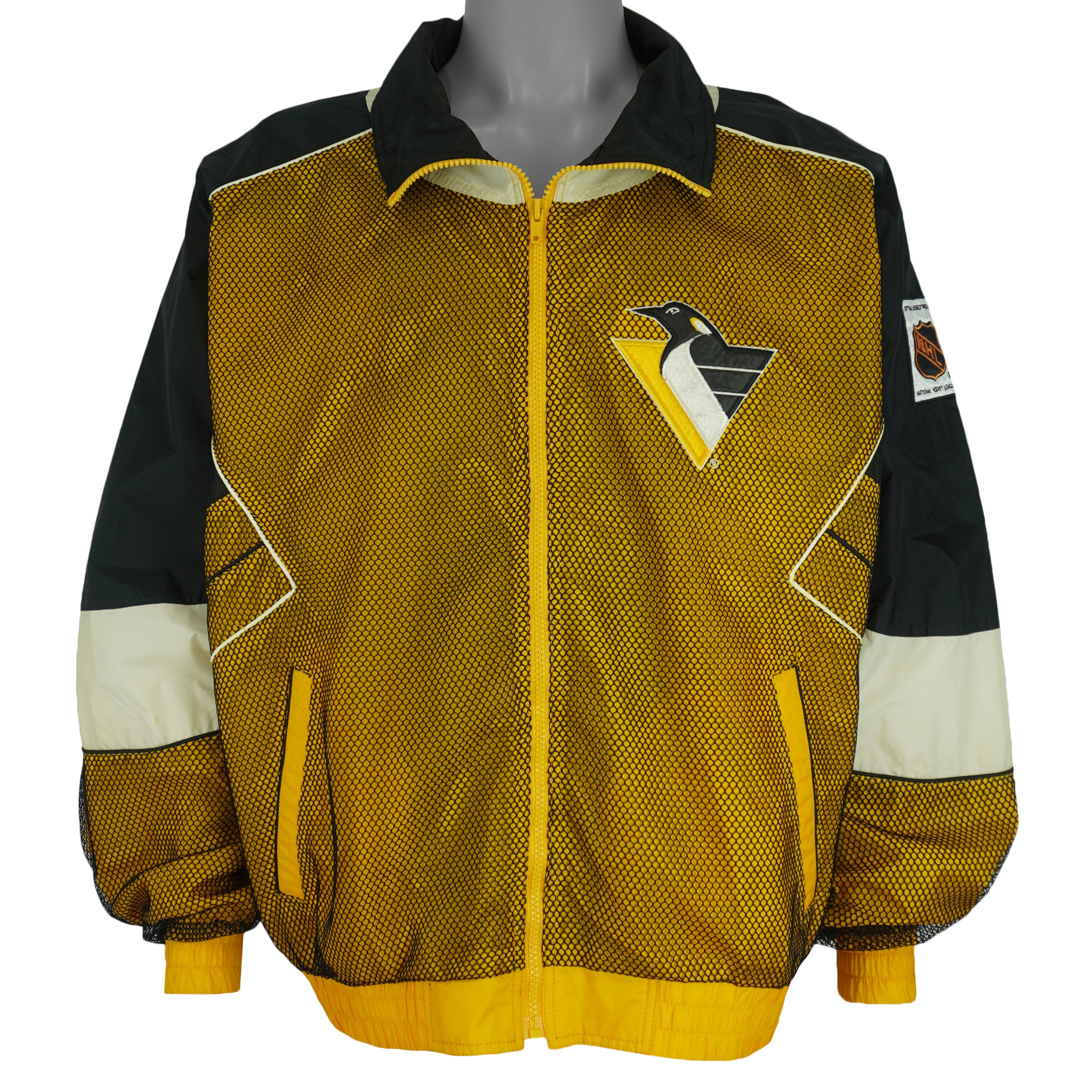 NHL (Pro Pleyer) - Pittsburgh Penguins Windbreaker 1990s X-Large Vintage Retro Hockey