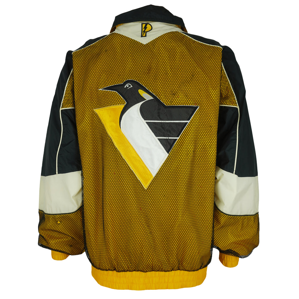 NHL (Pro Pleyer) - Pittsburgh Penguins Windbreaker 1990s X-Large Vintage Retro Hockey