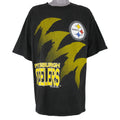 NFL (Logo Athletic) - Pittsburgh Steelers Shark Tooth T-Shirt 1994 X-Large Vintage Retro Football