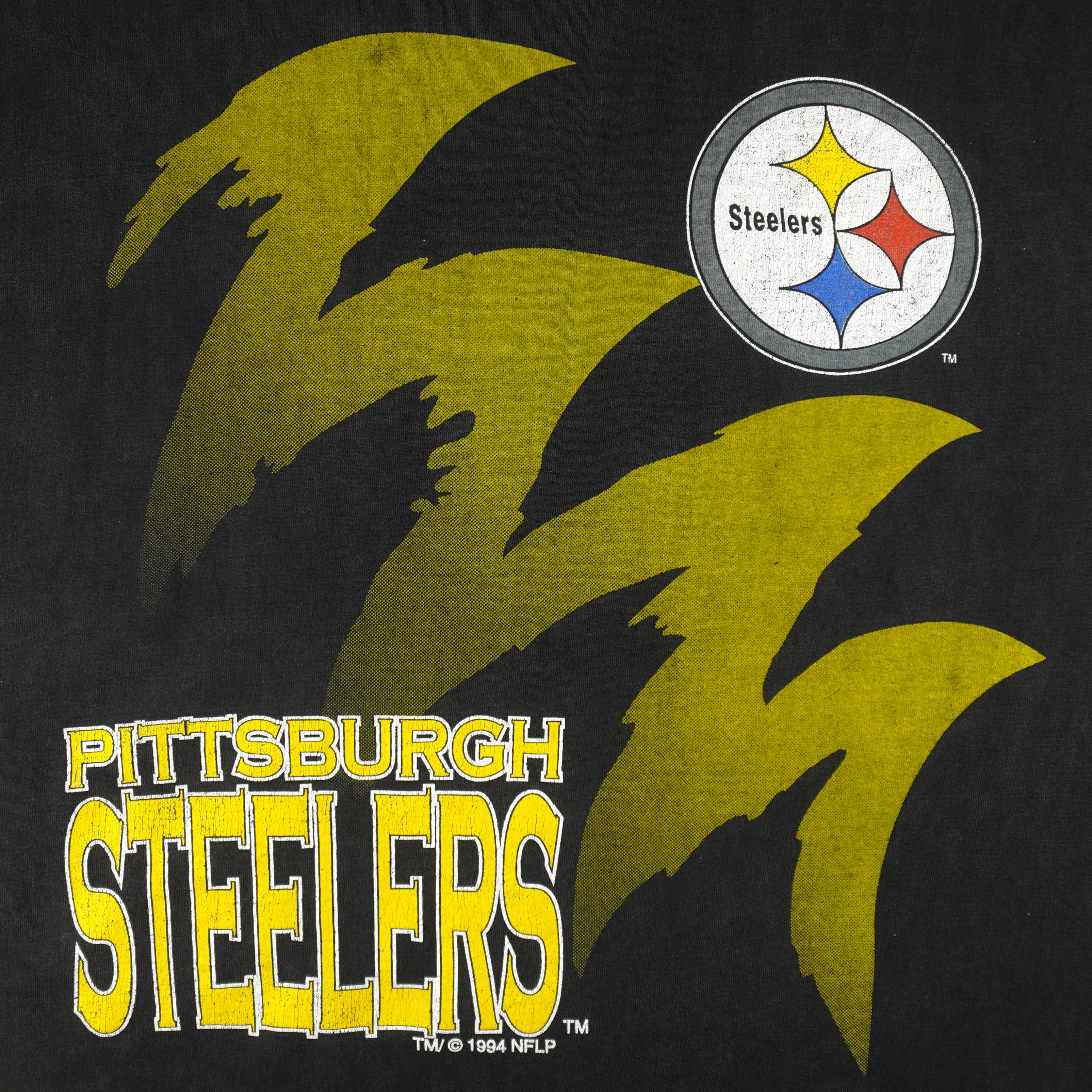 NFL (Logo Athletic) - Pittsburgh Steelers Shark Tooth T-Shirt 1994 X-Large Vintage Retro Football