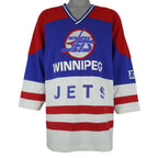Starter - NHL Winnipeg Jets Hockey Jersey T-Shirt 1990s Large Vintage Retro Hockey