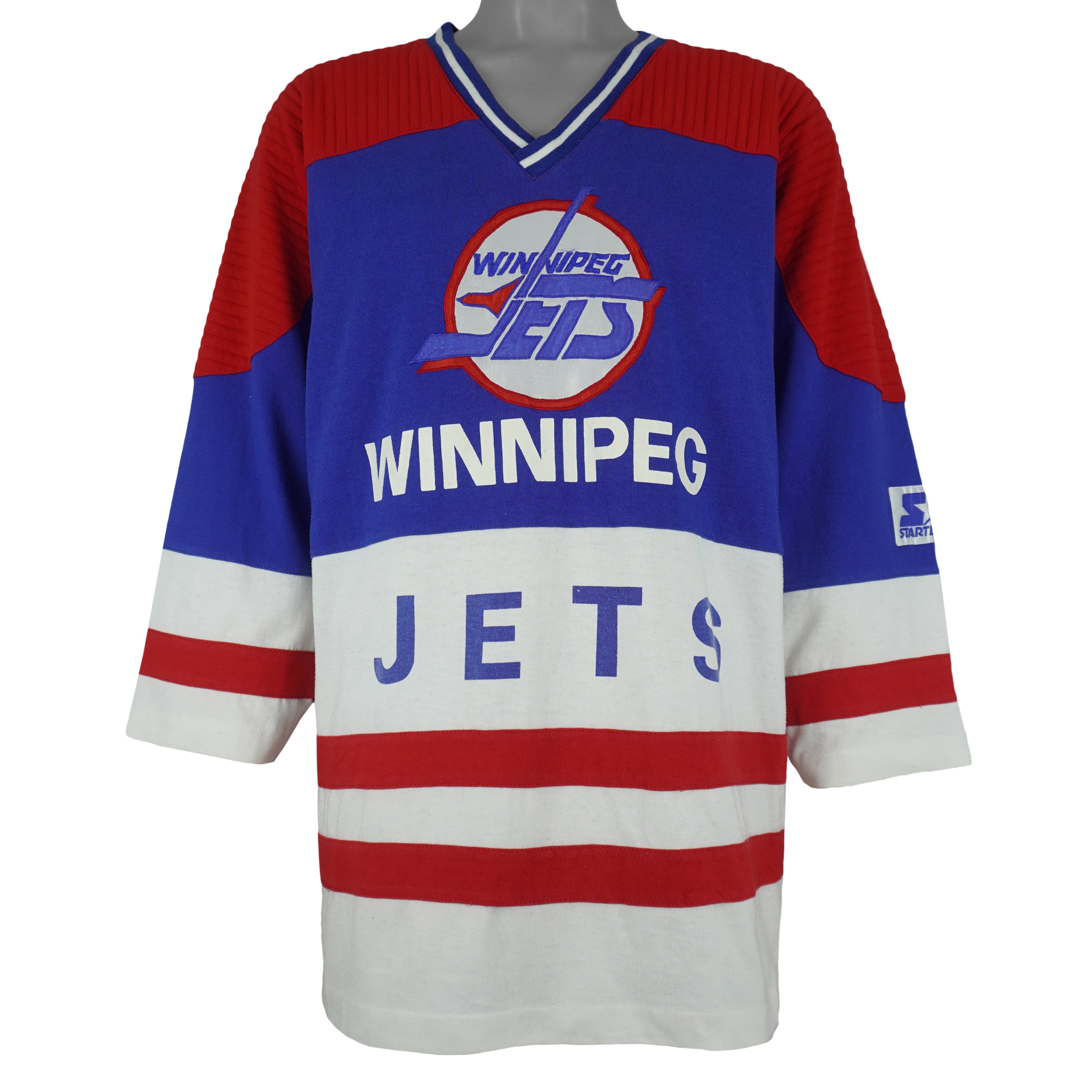 Starter - NHL Winnipeg Jets Hockey Jersey T-Shirt 1990s Large Vintage Retro Hockey