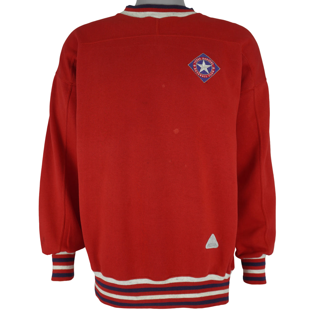 MLB (Antigua) - Texas Rangers Crew Neck Sweatshirt 1990s Large Vintage Retro Baseball