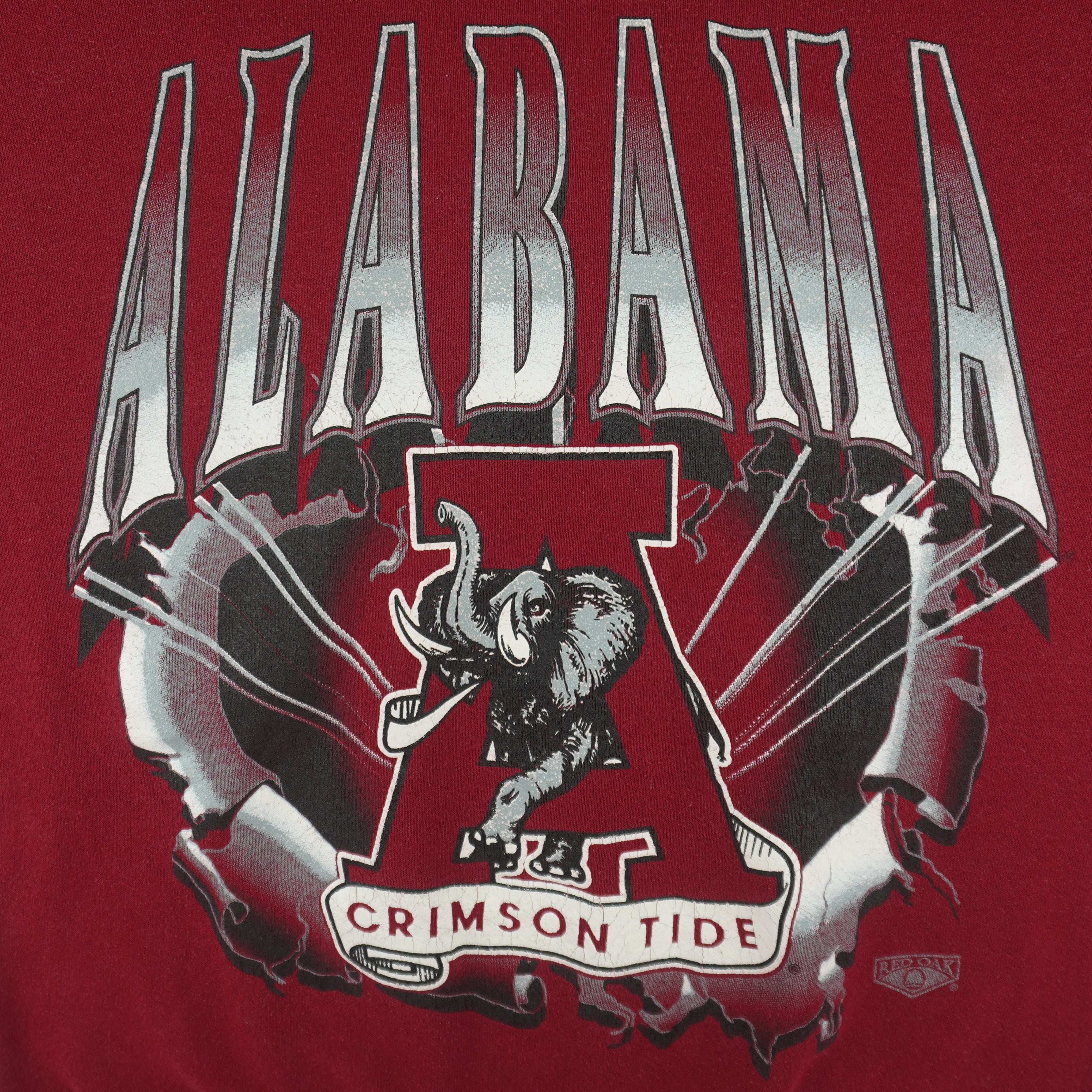 NCAA - Alabama Crimson Tide Big Logo Sweatshirt 1990s Medium Vintage Retro