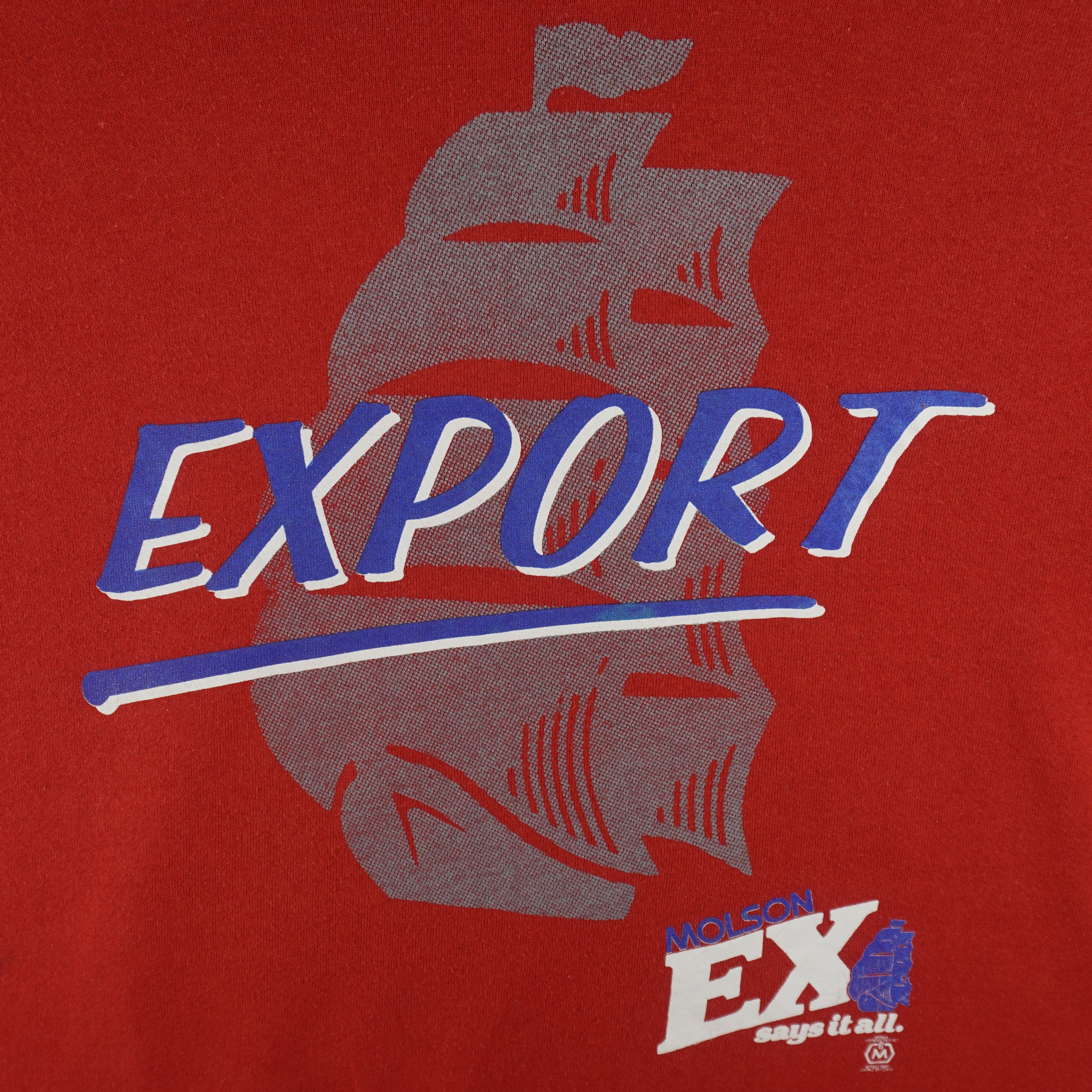 Vintage - Molson Export Canadian Beer Crew Neck Sweatshirt 1990s X-Large Vintage Retro