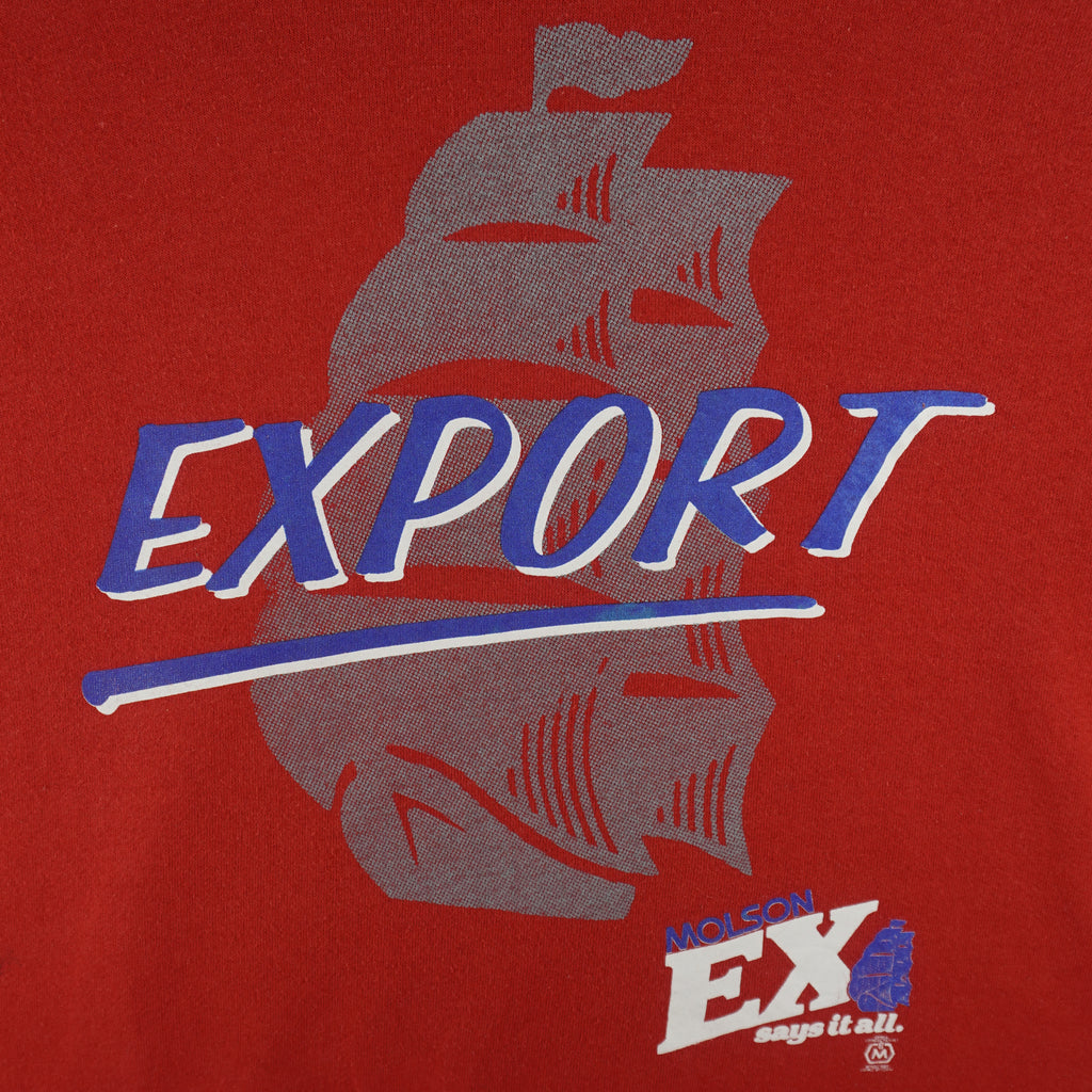 Vintage - Molson Export Canadian Beer Crew Neck Sweatshirt 1990s X-Large Vintage Retro