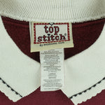 Vintage (Top Stitch) - The Cat Embroidered Crew Neck Sweatshirt 1990s Large Vintage Retro