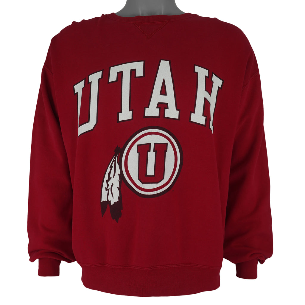 NCAA (Gear) - Utah Utes Football Crew Neck Sweatshirt 1990s Small Vintage Retro