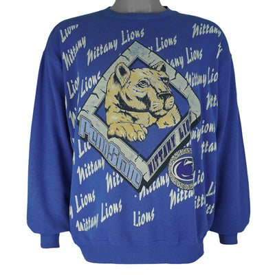 NCAA (Tultex) - Penn State Nittany Lions Big Logo Sweatshirt 1990s Large