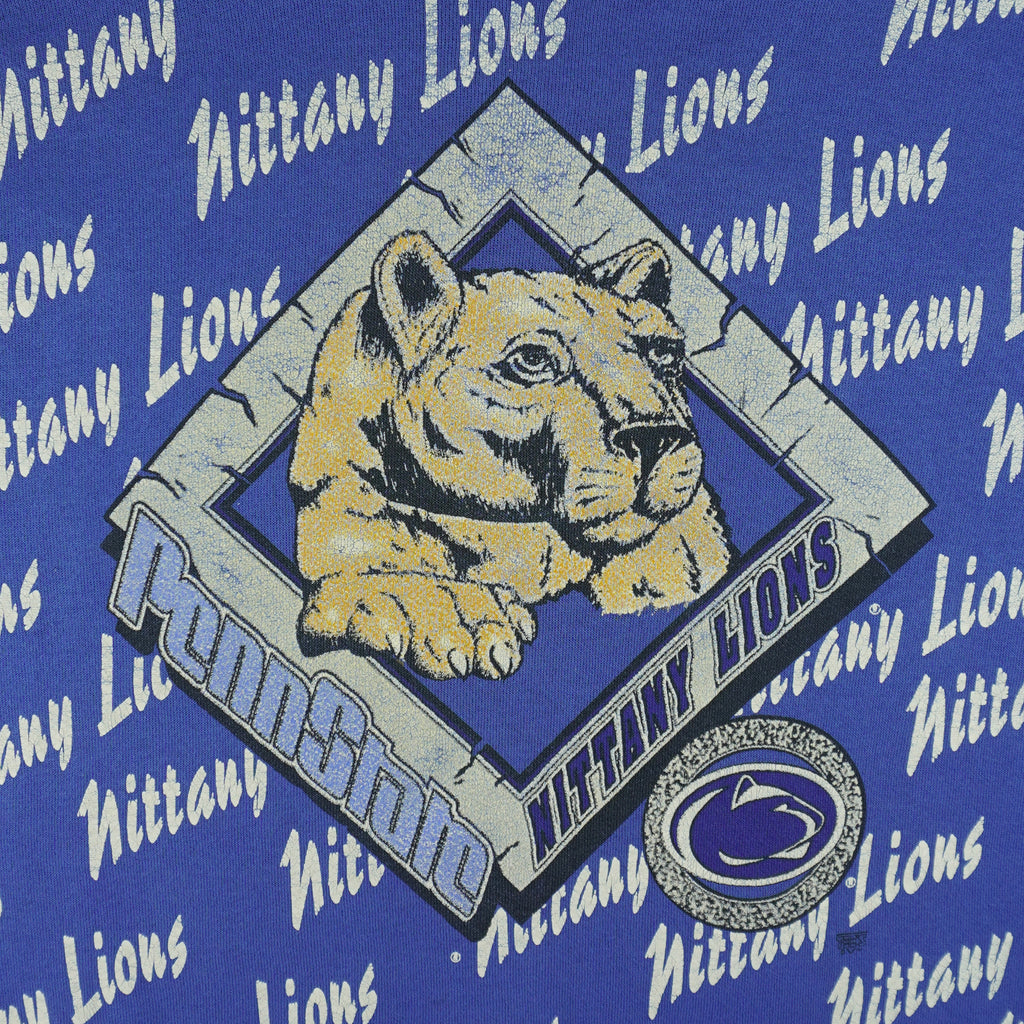 NCAA (Tultex) - Penn State Nittany Lions Crew Neck Sweatshirt 1990s Large Vintage Retro