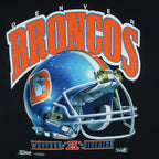 NFL (Salem) - Denver Broncos Helmet T-Shirt 1992 X-Large Vintage Retro Football